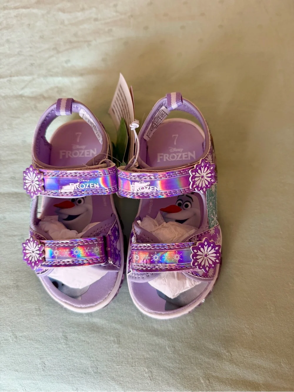 Disney Frozen Purple Glitter Strap Kids Sandals